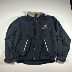 VTG 90s Winner Mate Bomber Jacket Men XL Black Hollywood Park Casino Los Angeles